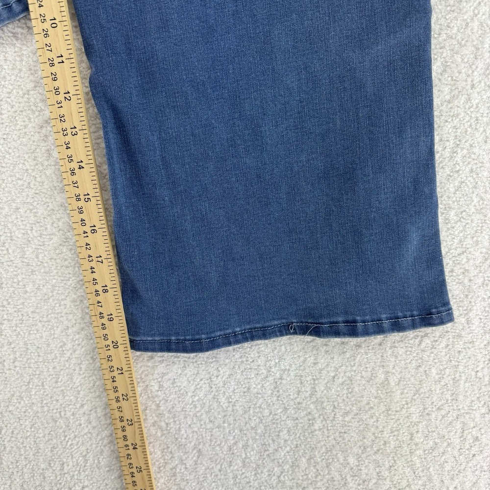 NYDJ Cool Embrace Wide Leg Denim Crop Jeans Size 10P Compass Blue - Picture 10 of 11